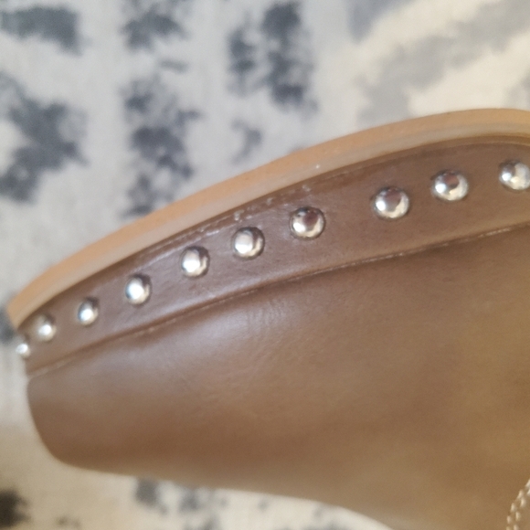 Fashion boots.  Cowgirl high heel. Clogs ankle boots. NWOT. Embroidery sz43 - Picture 9 of 9